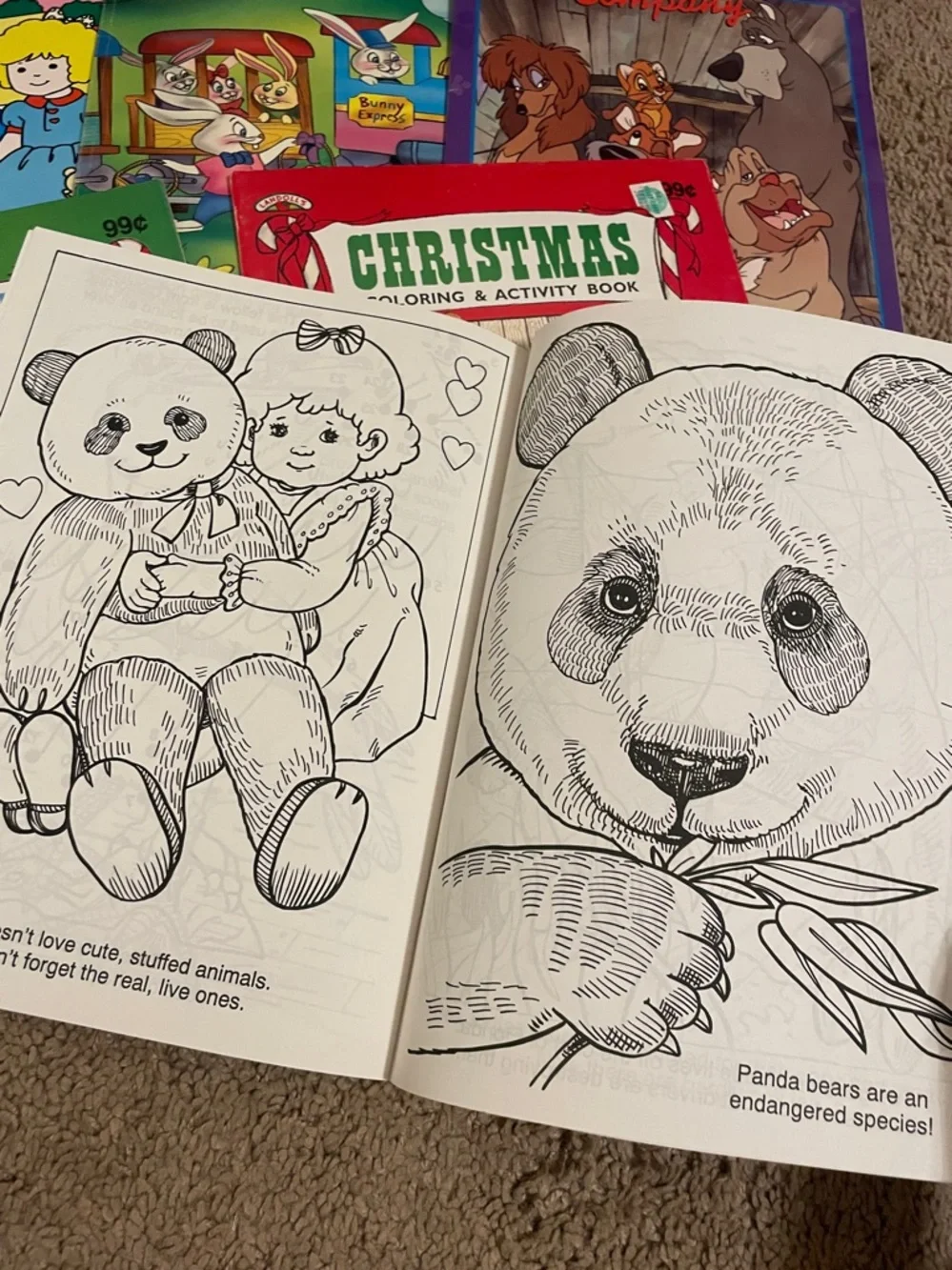 Six‎ Vintage Coloring Books